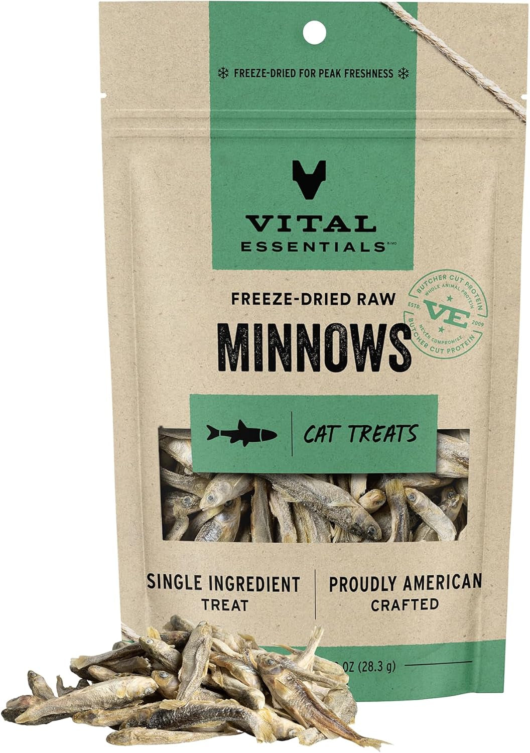 Vital Essentials Freeze Dried Raw Single Ingredient Cat Treats, Chicken Hearts, 0.8 OZ
