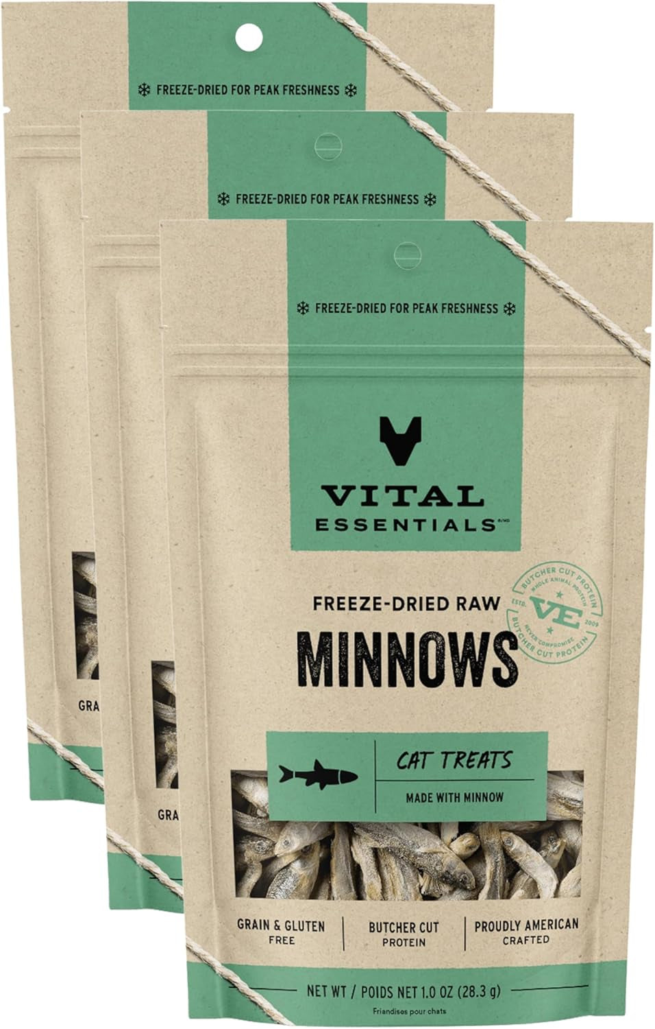 Vital Essentials Freeze Dried Raw Single Ingredient Cat Treats, Chicken Hearts, 0.8 OZ