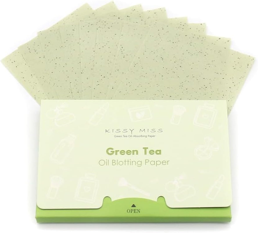Green Tea Oil Blotting Sheets for Face,100 Counts in 1 Pack,Lift Away Excess Oil,Easy to Slip into Your Purse, Makeup Bag, or Even Your Pocket