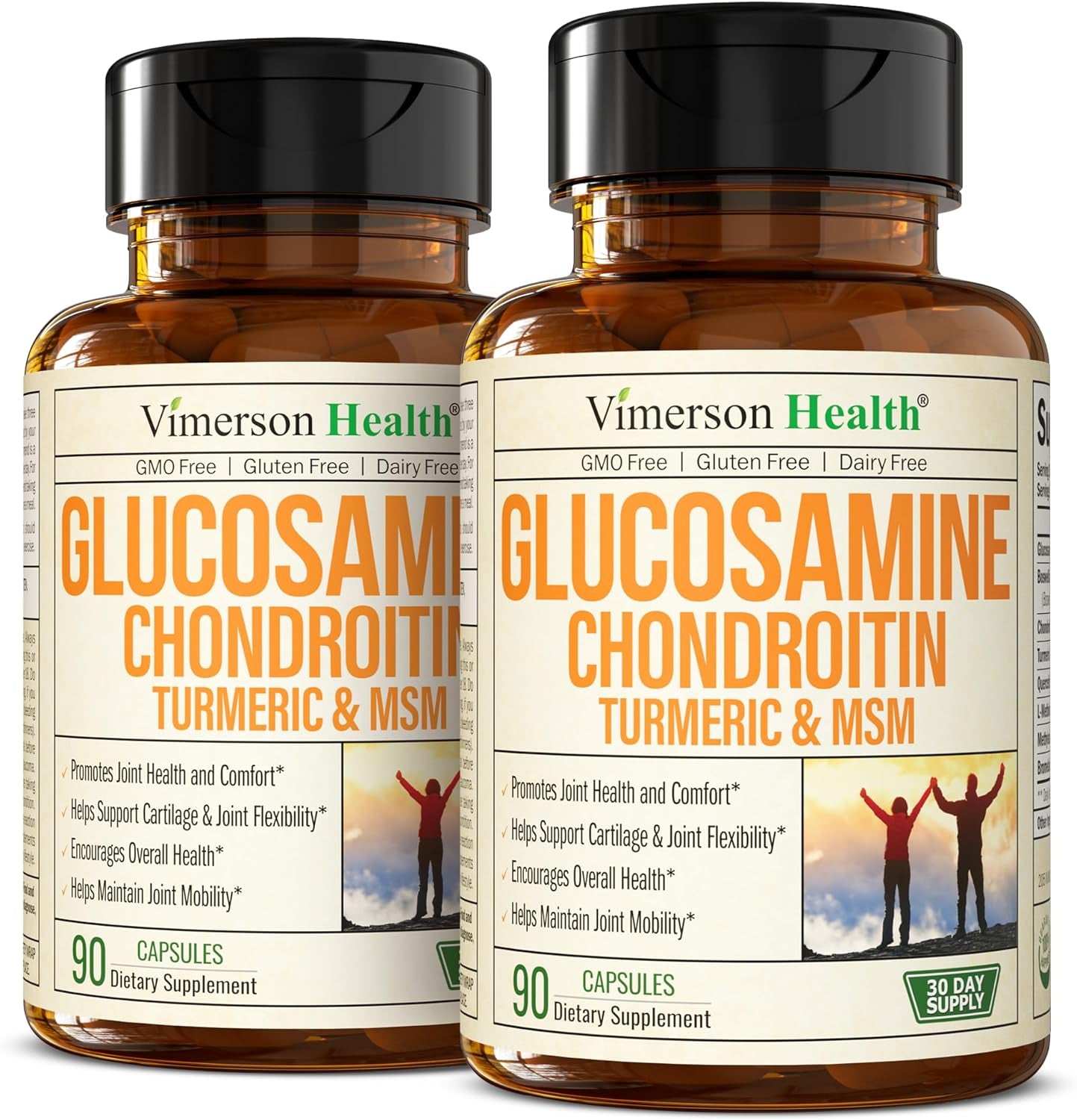 Glucosamine Chondroitin MSM and Turmeric Supplement - Joint Support Supplement for Women & Men with Boswellia & Glucosamine Sulfate 1500 Mg. Used for Cartilage & Joint Health & Flexibility 90 Capsules