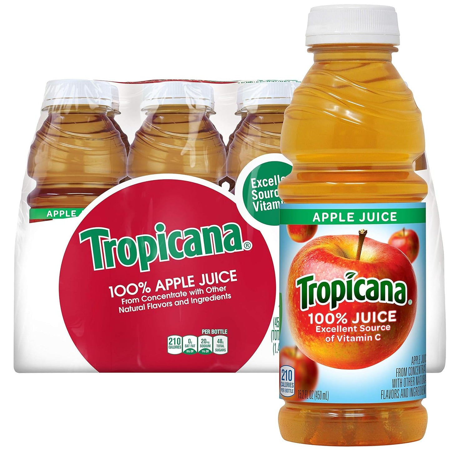 Tropicana 100% Juice, Orange Strawberry, 10 Fl Oz Bottle (Pack of 24)