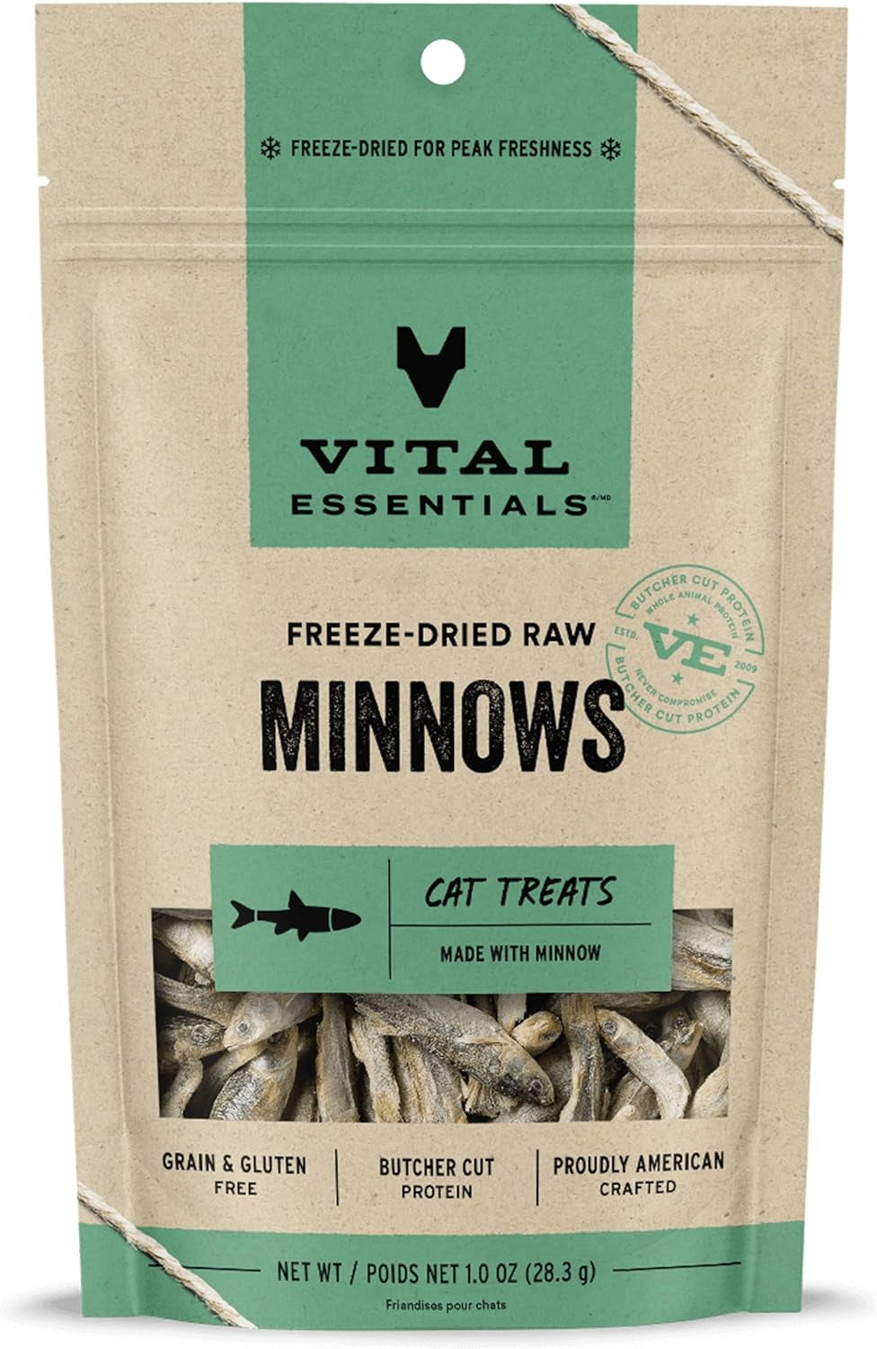 Vital Essentials Freeze Dried Raw Single Ingredient Cat Treats, Chicken Hearts, 0.8 OZ
