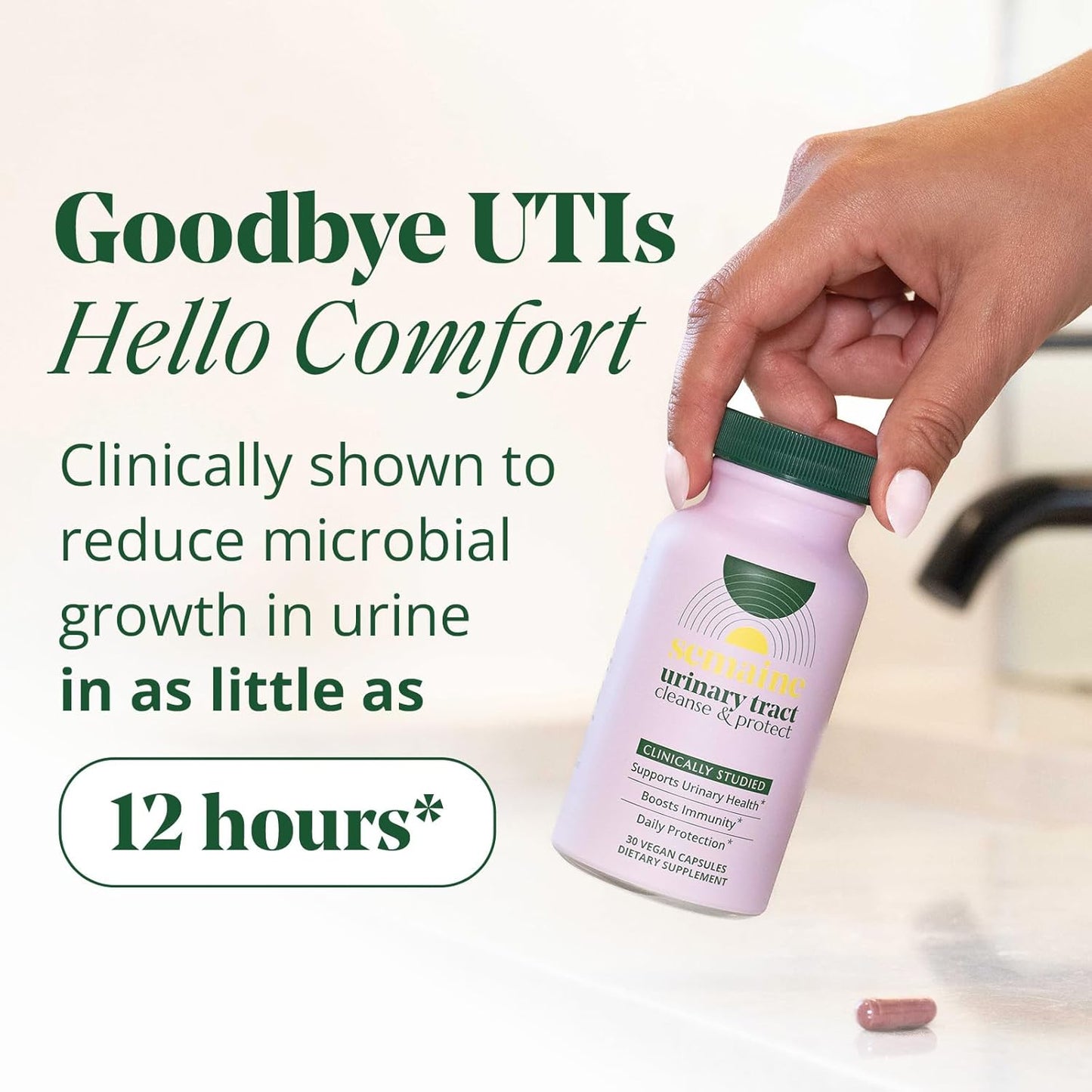 Urinary Tract Cleanse & Protect – 30 Ct, Rapid Relief, Cleanse Biofilm. UTI Prevention Supplement for Women, Support Urinary Tract Health. Combines Cranberry Proanthocyanidins with Hibiscus.
