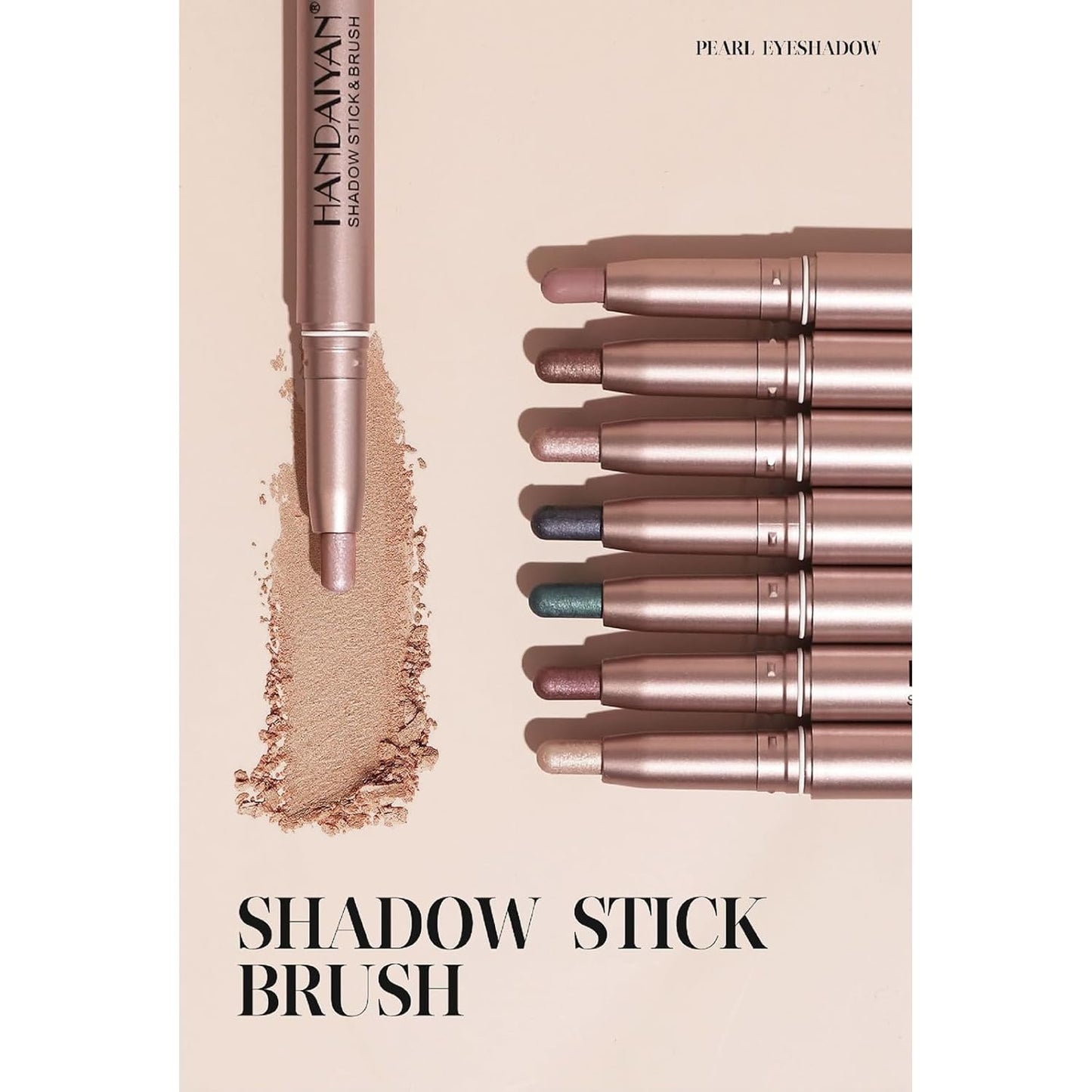 Eyeshadow Stick Matte Nude Eye Makeup Smoky Eyes Makeup Long Lasting Quick-Drying Smooth Glitter Eyeshadow Double Head(H06)