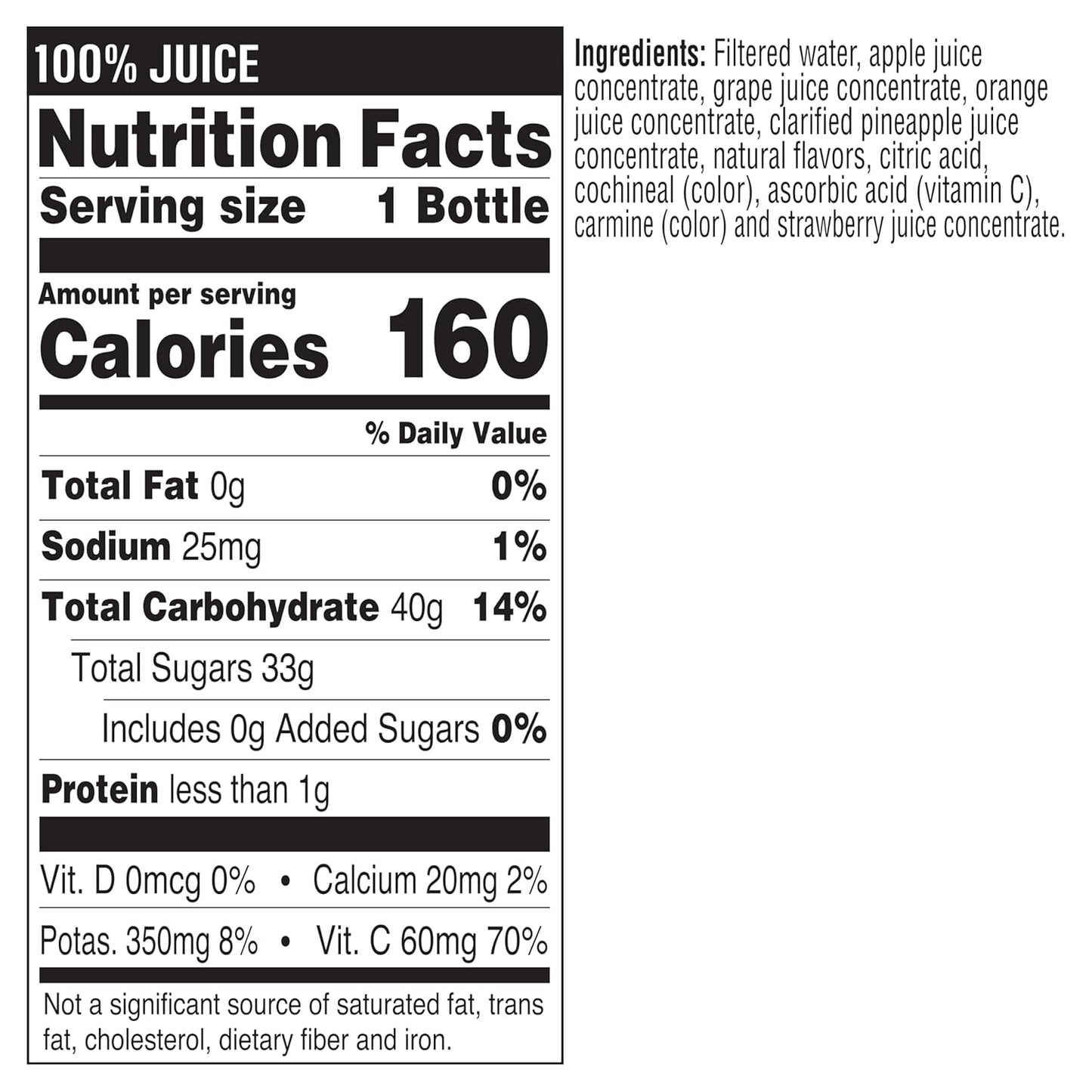 Tropicana 100% Juice, Orange Strawberry, 10 Fl Oz Bottle (Pack of 24)