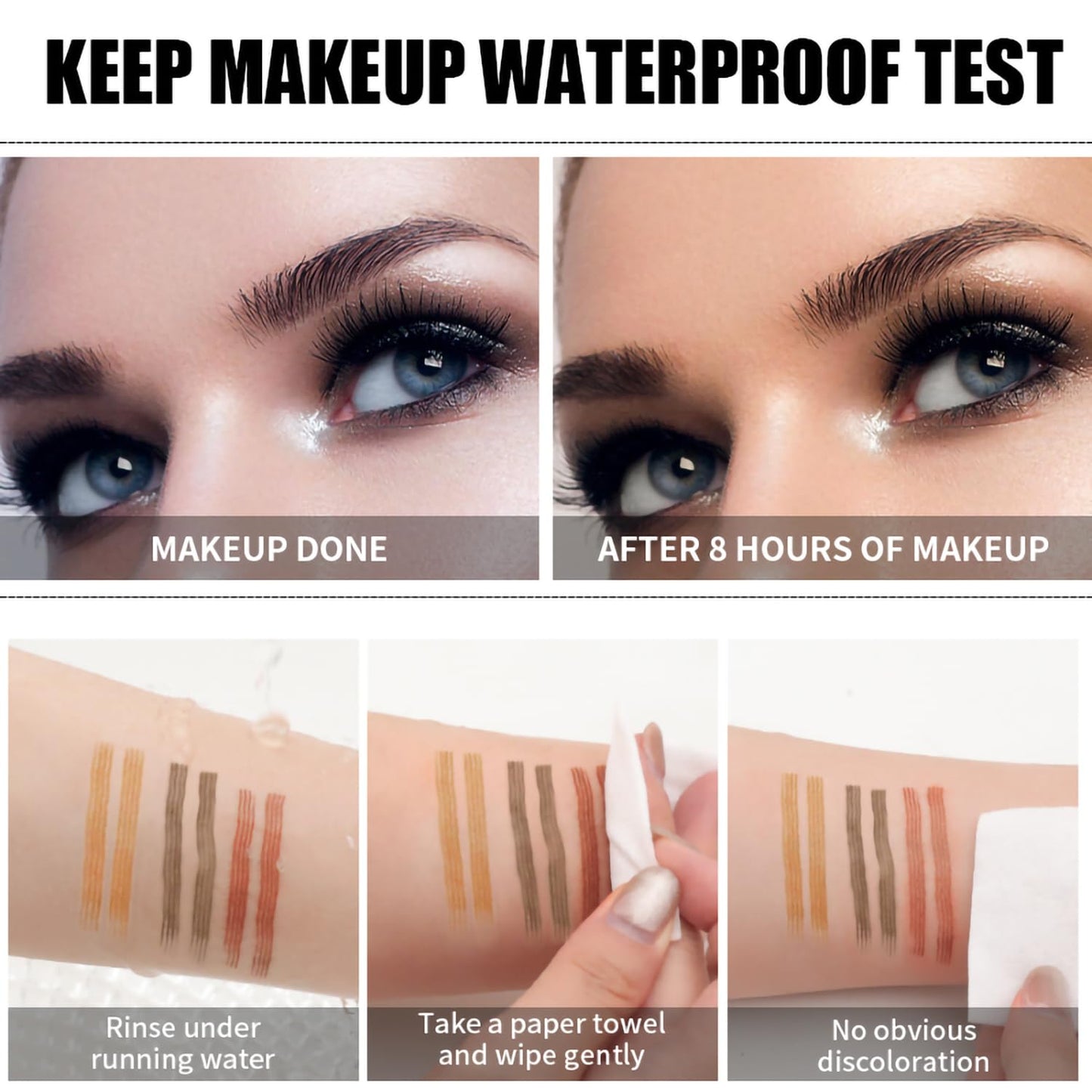Eyebrow Pencil,3D Microblading Eyebrow Tattoo Pencil 4 Fork Tip,Eye Makeup Long-Lasting Waterproof & Smudge-Proof Natural Eyebrow Hair Eyebrow Pencil (2#Red-Brown)
