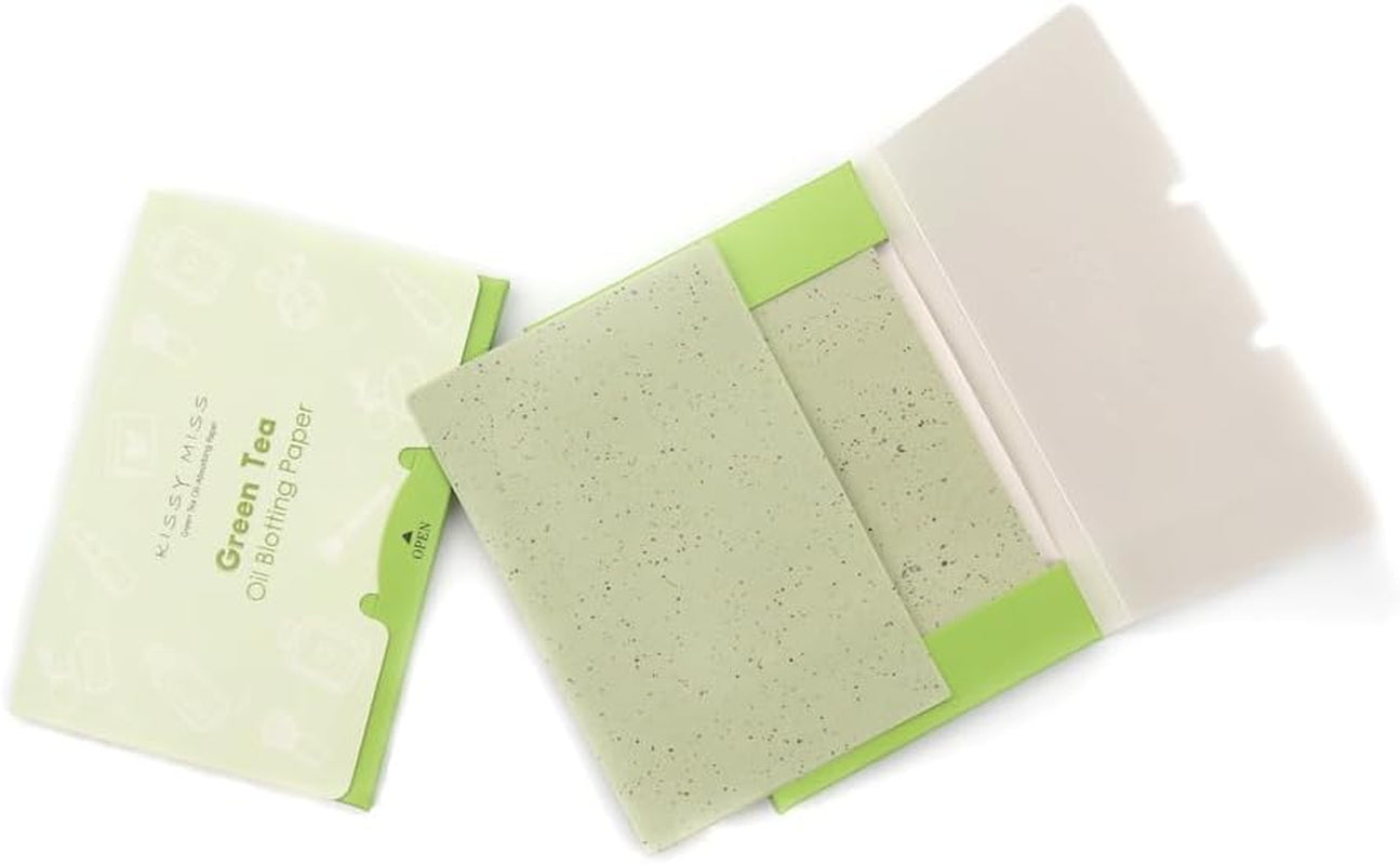Green Tea Oil Blotting Sheets for Face,100 Counts in 1 Pack,Lift Away Excess Oil,Easy to Slip into Your Purse, Makeup Bag, or Even Your Pocket