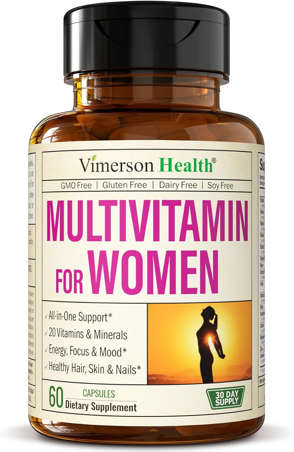 Multivitamin for Men - Daily Mens Multivitamins & Multiminerals with Vitamin A, C, D, E, B12, Zinc & More Essential Vitamins for Men - Mens Vitamins for Energy, Focus, and Mens Health. 60 Capsules
