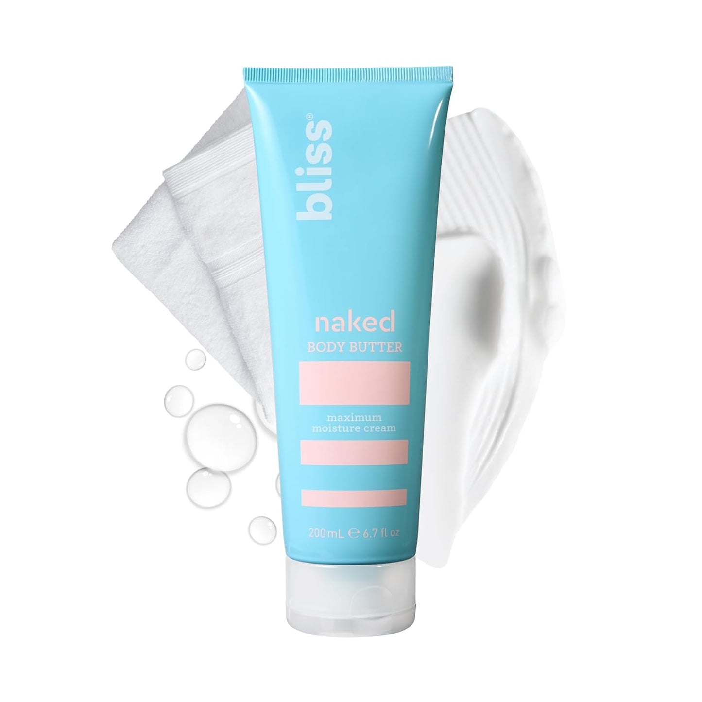Bliss Lemon and Sage Body Butter - Maximum Moisture Cream - 6.7 Fl Oz Lotion for Dry Skin - Long-Lasting Moisturizer for Women & Men - Vegan and Cruelty-Free