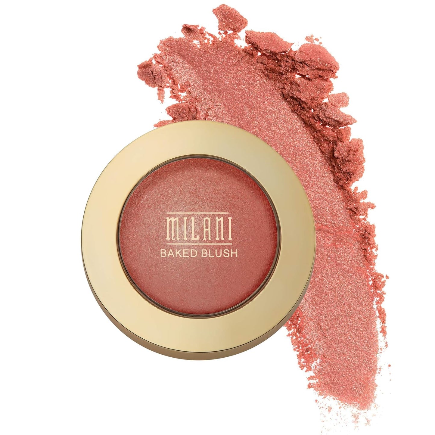 Milani Baked Blush - Dolce Pink (0.12 Ounce) Cruelty-Free Powder Blush - Shape, Contour & Highlight Face for a Shimmery or Matte Finish