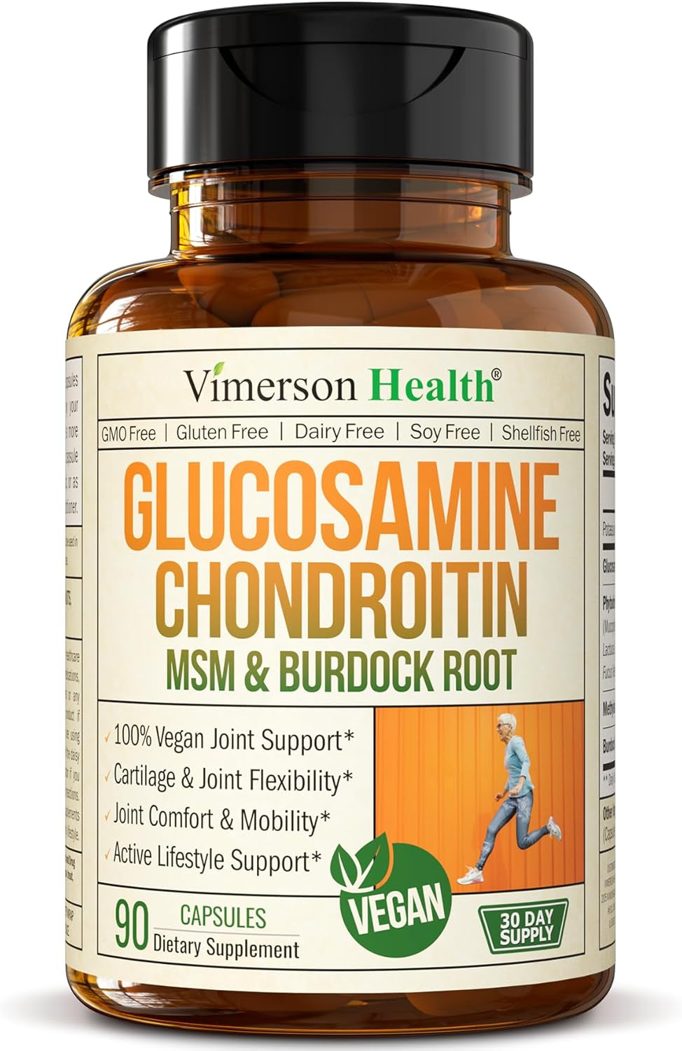 Glucosamine Chondroitin MSM and Turmeric Supplement - Joint Support Supplement for Women & Men with Boswellia & Glucosamine Sulfate 1500 Mg. Used for Cartilage & Joint Health & Flexibility 90 Capsules