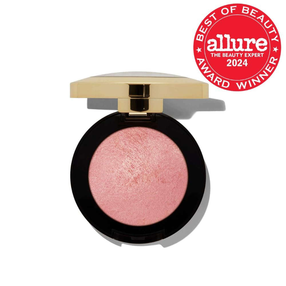Milani Baked Blush - Dolce Pink (0.12 Ounce) Cruelty-Free Powder Blush - Shape, Contour & Highlight Face for a Shimmery or Matte Finish