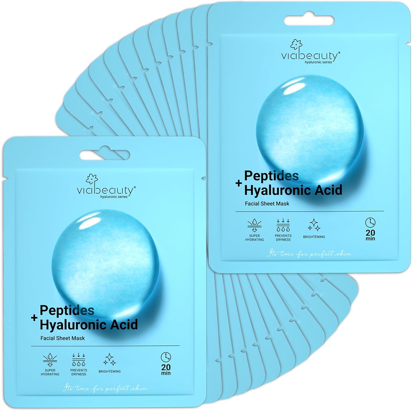 6 Pack of Sheet Face Masks Skincare - Collagen Face Mask Sheets with Hyaluronic Acid, Vitamin C, Snail Mucin - Facial Sheet Mask for Hydrating, Moisturizing, Rejuvenating