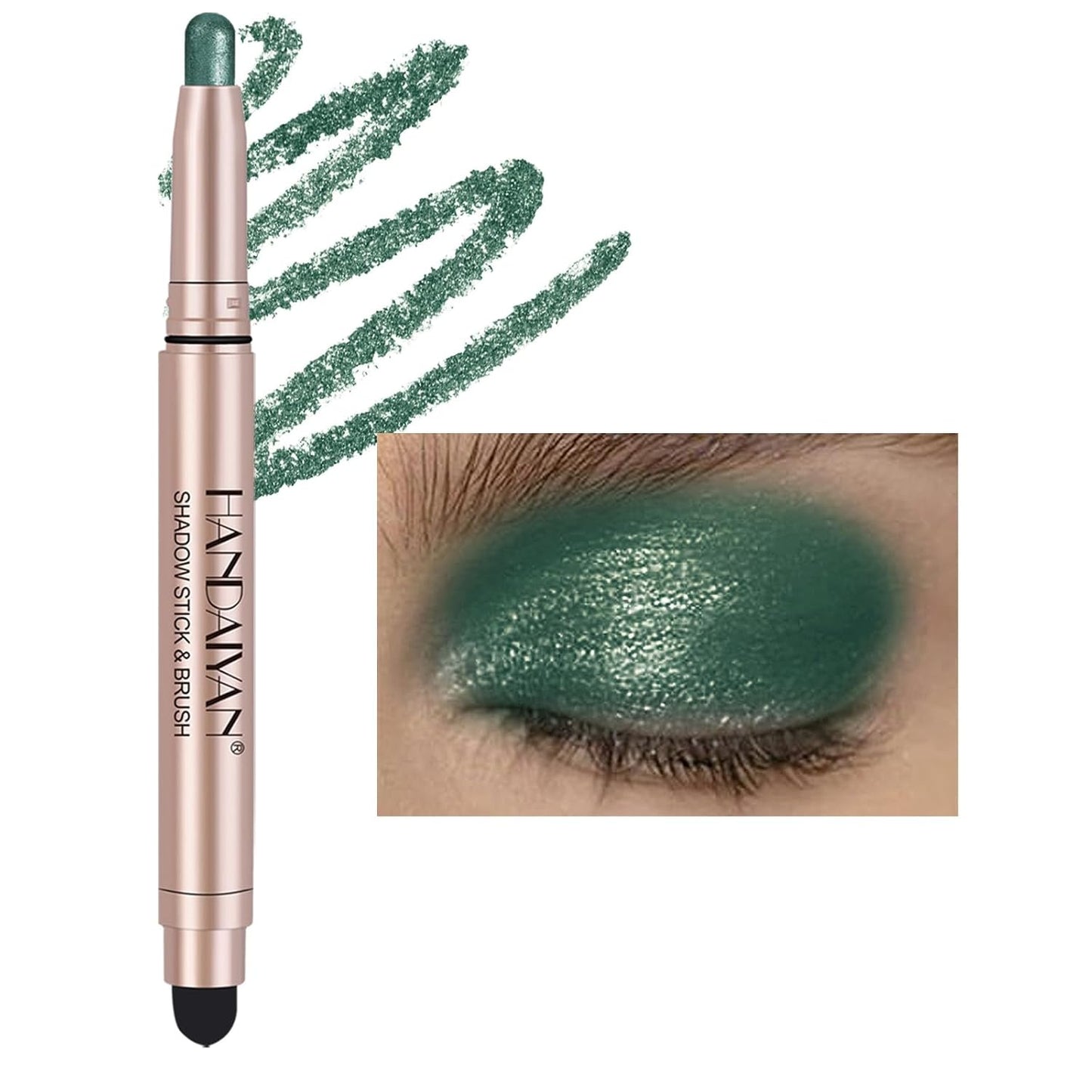 Eyeshadow Stick Matte Nude Eye Makeup Smoky Eyes Makeup Long Lasting Quick-Drying Smooth Glitter Eyeshadow Double Head(H06)
