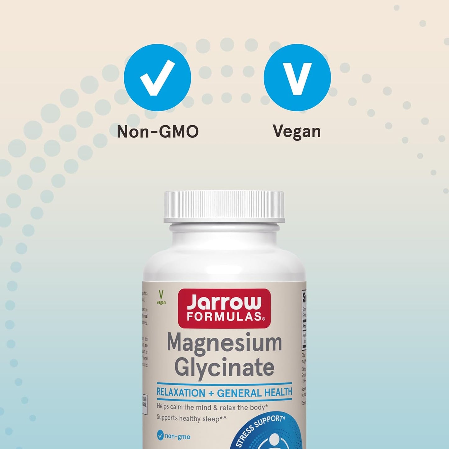Jarrow Formulas Magnesium Glycinate, Dietary Supplement, Supports Relaxation and Healthy Sleep, 360 Mg per Serving, 90 Veggie Capsules, up to a 30 Day Supply
