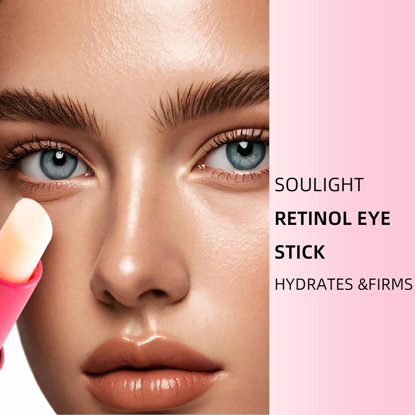 Soulight Retinol Eye Stick, Anti-Aging Eye Cream, Skincare for Wrinkles, Dark Circles, Puffiness - Retinol Eye Balm Moisturizes, Softens& Nourish Skin