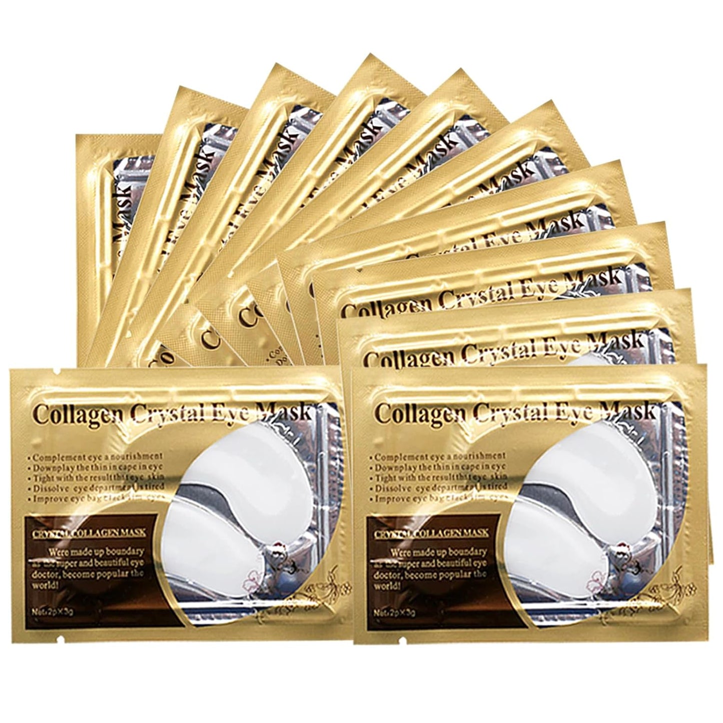 Pink Collagen Eye Mask, 30 Pairs Crystal Gold under Eye Patches for Puffy Eyes and Dark Circles – Look Less Tired and Reduce Wrinkles and Fine Lines (Pink)