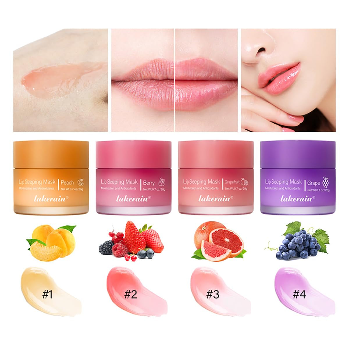 Sleeping Lip Mask, Nourish & Hydrate Lip Mask with Vitamin E, Lip Balm Lip Skin Care, Hydrating & Moisturizing Reduce Lip Lines, Night Sleep Anti-Chapped Lip Cream (02# Berry)