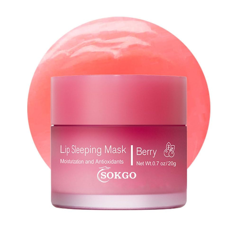 Sleeping Lip Mask, Nourish & Hydrate Lip Mask with Vitamin C, Antioxidants, Lip Balm, Lip Skin Care, Improve Lip Color, Reduce Lip Lines