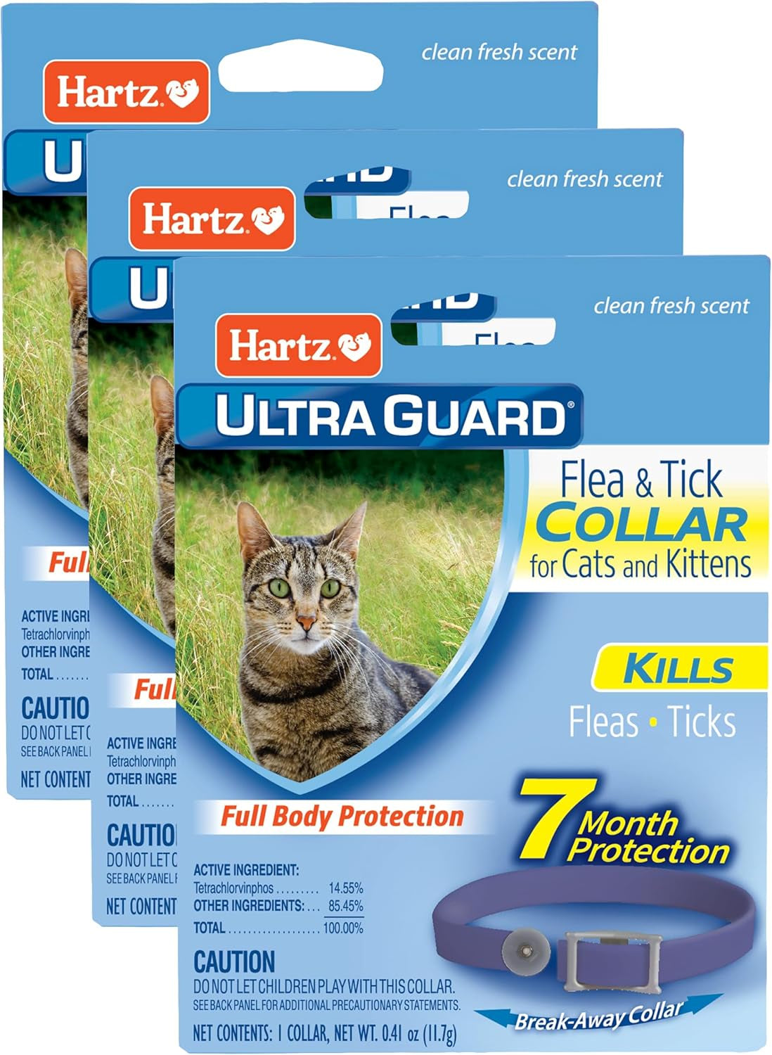 Hartz Ultraguard Flea & Tick Collar for Cats and Kittens, 7 Month Flea and Tick Protection and Prevention, White