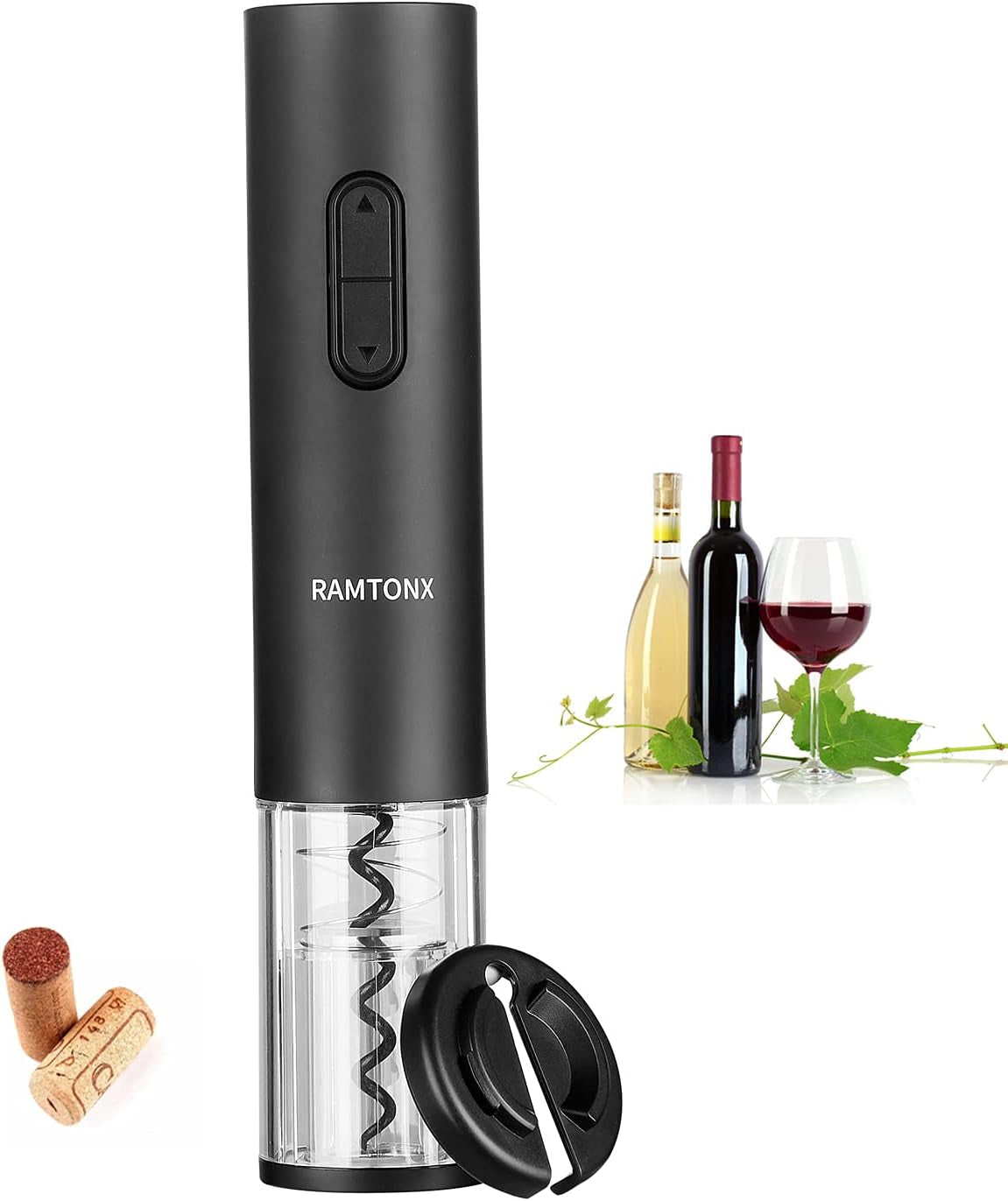 Electric Wine Bottle Opener, Battery Operated Wine Opener Corkscrew Set with Foil Cutter, Automatic Reusable Easy Carry Wine Opener Gift for Waiter Women as Bar Outdoor Kitchen Accessories