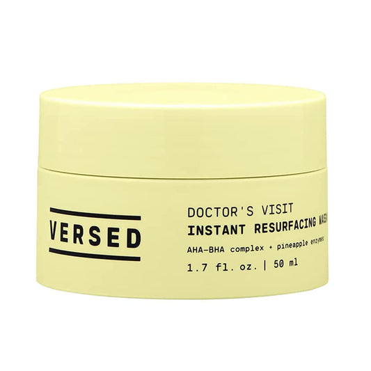 Versed Doctor’S Visit Instant Resurfacing Face Mask - AHA, BHA and Enzyme Exfoliating Mask Helps Reduce Hyperpigmentation - Smooth and Moisturize Skin with Vitamin C - Vegan (1.7 Fl Oz)