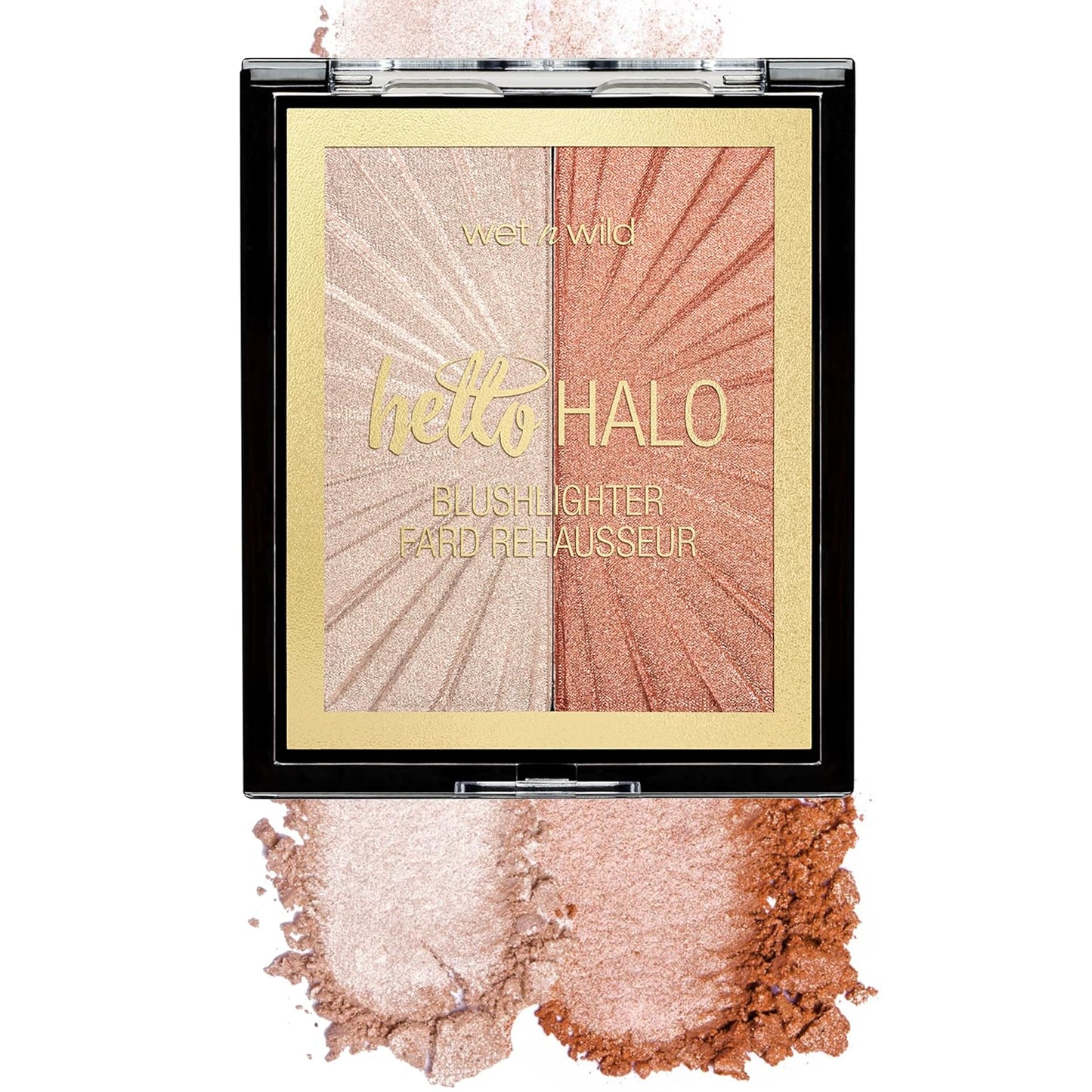 Wet N Wild Megaglo Blushlighter, Blendable Blush & Highlighter Set, Shimmery Metallic Finish, Flash Me