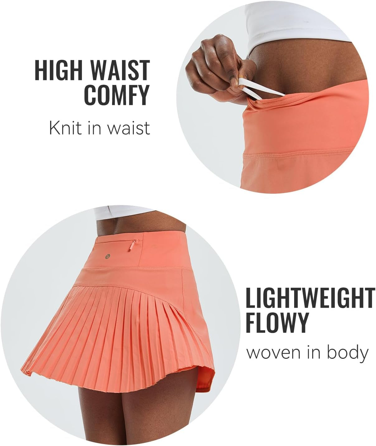 Women'S Pleated Tennis Skirt Golf Skorts for Woman High Waisted Lightweight Athletic Shorts Pockets