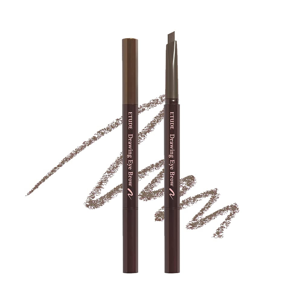 ETUDE Drawing Eye Brow #2 Grey Brown | Long Lasting Eyebrow Pencil for Soft Textured Natural Daily Look Eyebrow Makeup