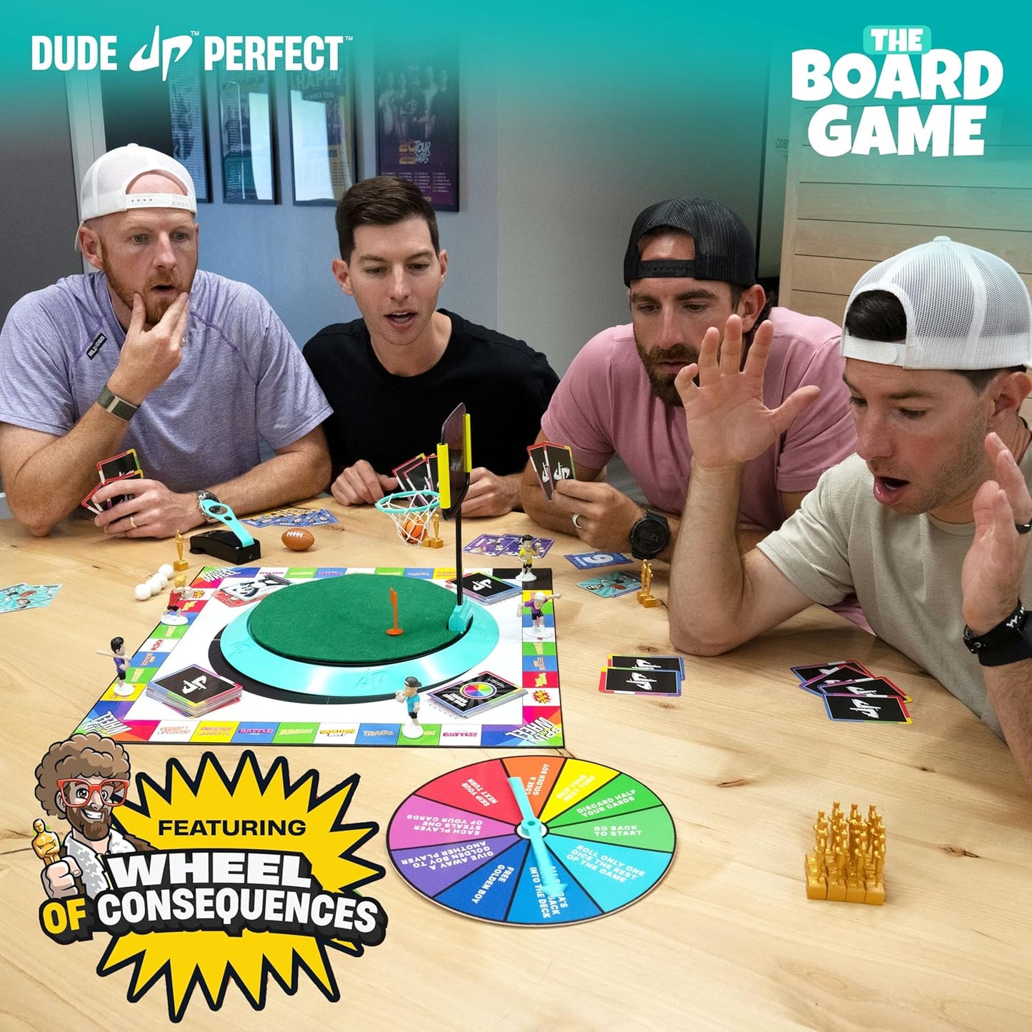 Dude Perfect the Board Game, for Kids Who Love Sports and Competitive Challenges, Perfect for Family and Friend Game Night, 2-5 Players, Ages 4+