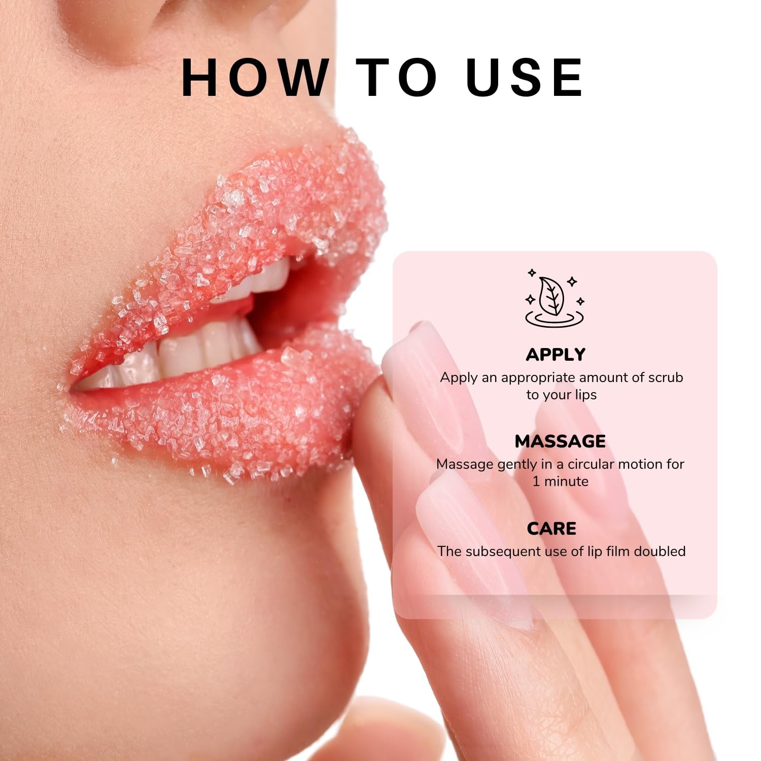 Benatu Lip Sleeping Mask & Sugar Exfoliator Scrub Set, Hydrating Overnight Plumper & Moisturizer Care Gift for Women with Silicone Applicators for Cracked & Dry Lips (Strawberry)