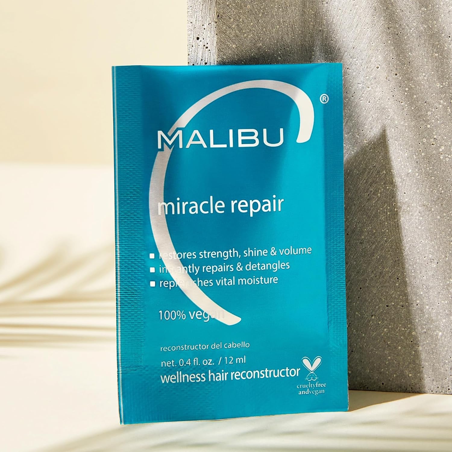 Malibu C Miracle Repair Hair Reconstructor - Nourishing Hair Repair Treatment for Weak, Damaged Strands - Flax Protein & Vitamin B5 for Hair Strength