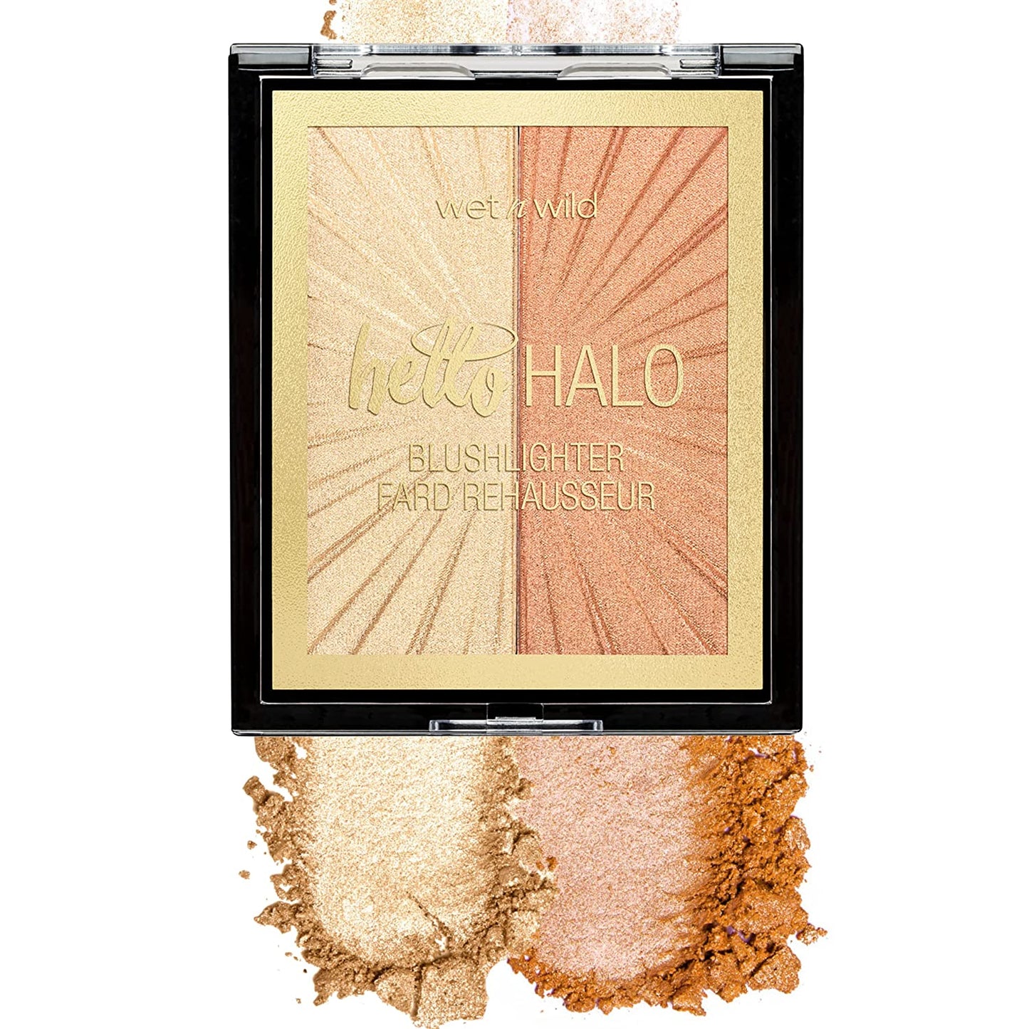Wet N Wild Megaglo Blushlighter, Blendable Blush & Highlighter Set, Shimmery Metallic Finish, Flash Me
