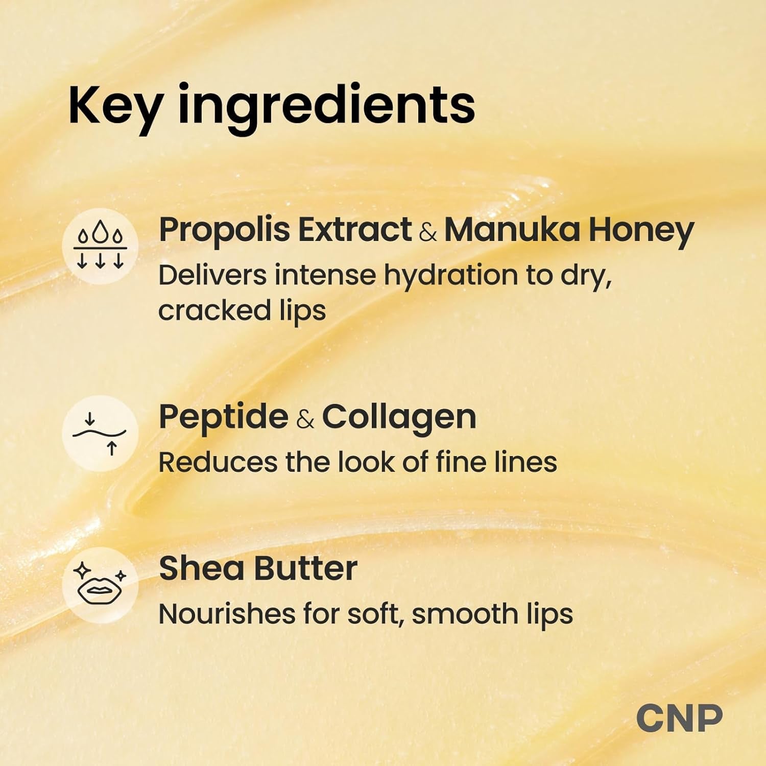 CNP Honey Lip Butter Stocking Stuffer - Propolis Lipcerin™ Original, Hydrating Overnight Manuka Lip Balm & Mask, 12Hrs Long-Lasting Moisture, Gifts for Women, Korean Skin Care, 0.5 Fl.Oz.
