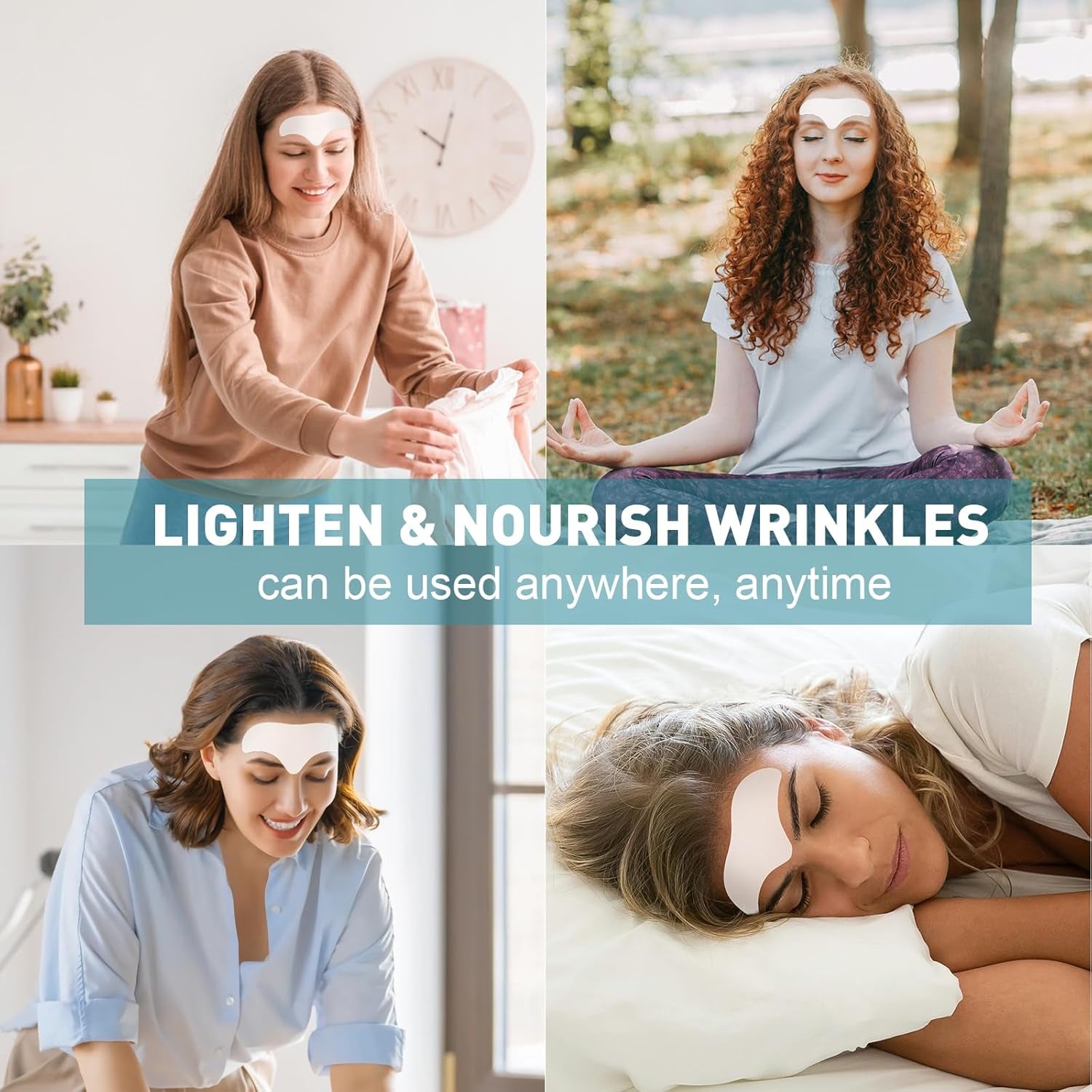 36 Pcs Forehead Wrinkle Patches - anti Wrinkle Facial Patches with Collagen and Vitamin E for Face Overnight to Smoothing Fine Frown Lines & Wrinkles Treatment