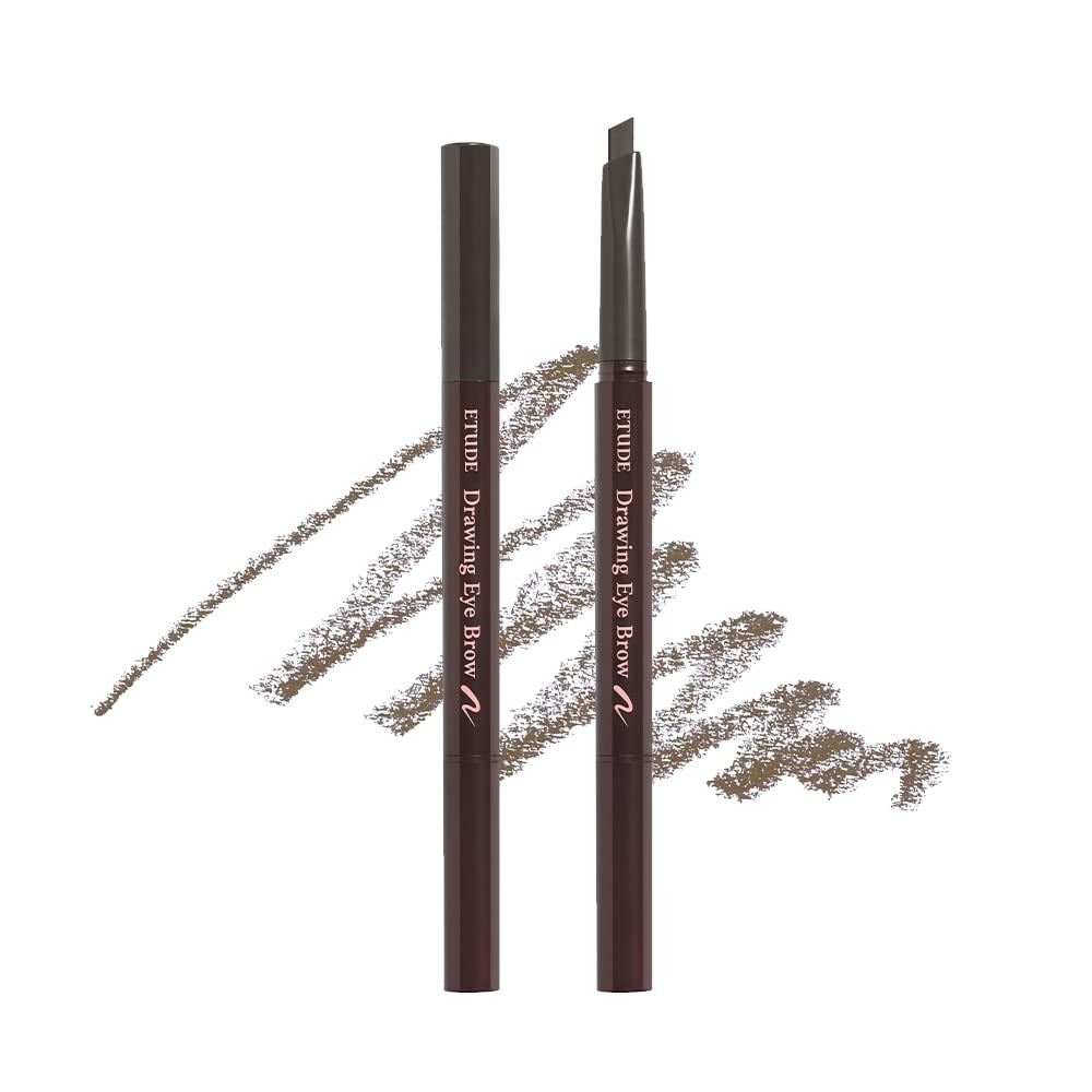 ETUDE Drawing Eye Brow #2 Grey Brown | Long Lasting Eyebrow Pencil for Soft Textured Natural Daily Look Eyebrow Makeup
