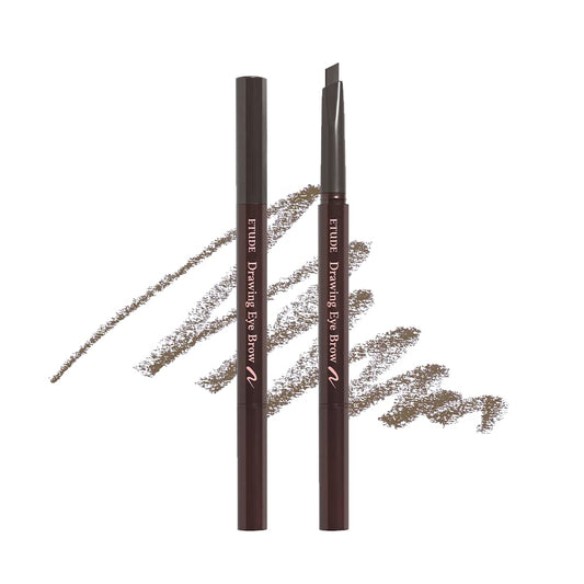 ETUDE Drawing Eye Brow #2 Grey Brown | Long Lasting Eyebrow Pencil for Soft Textured Natural Daily Look Eyebrow Makeup