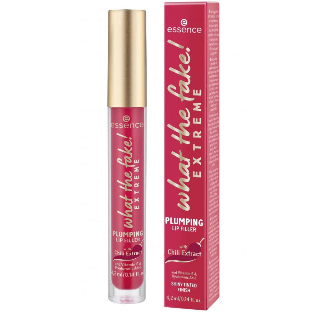 Essence | What the Fake! Plumping Lip Filler | Volumizing Lip Gloss Made with Hyaluronic Acid and Vitamin E | Vegan & Cruelty Free, Gluten Free | Free from Fragrance & Parabens (02 | Oh My Nude!)