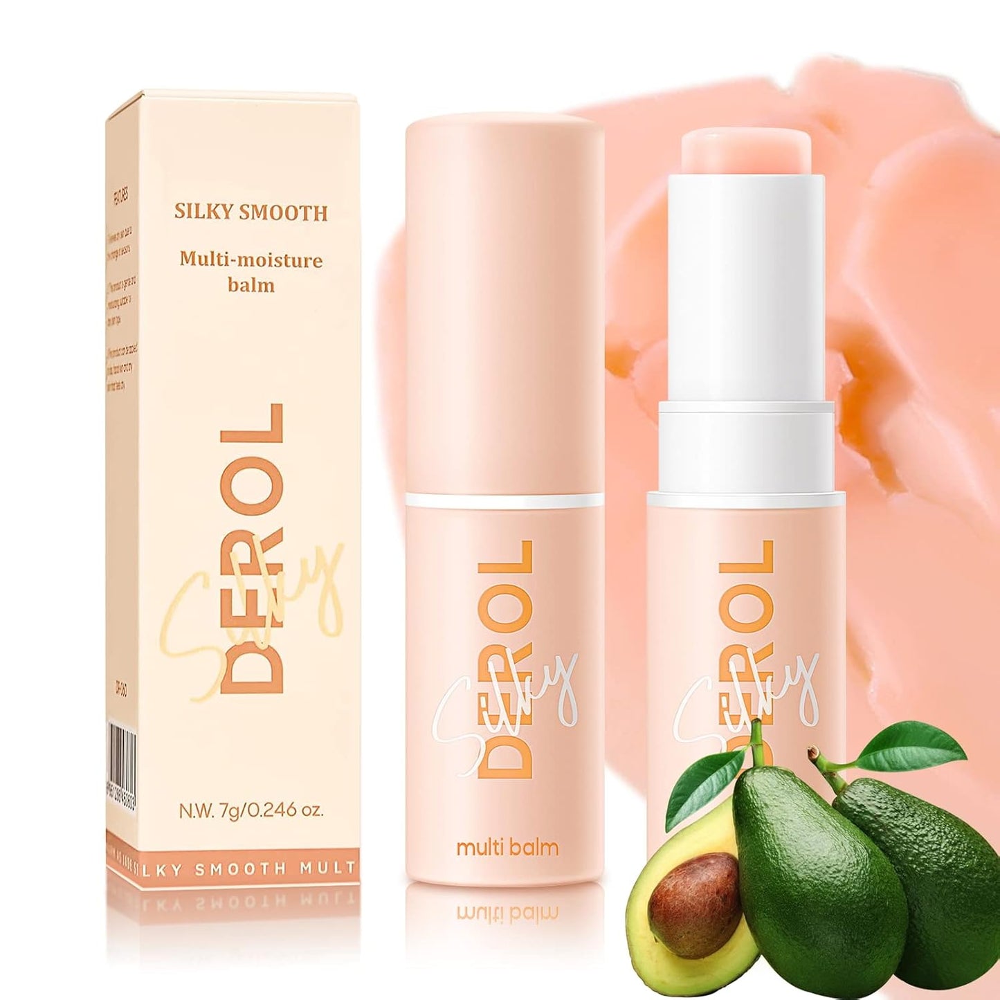 2PCS Wrinkle Repair Moisturizing Multi Balm Stick, Anti-Wrinkle Face Balm Eye Balm Body Hydrating Face Moisturizer, Wrinkle Balm Stick Face Skin Collagen Moisturizer for Dry Skin (7G/0.246 Oz)
