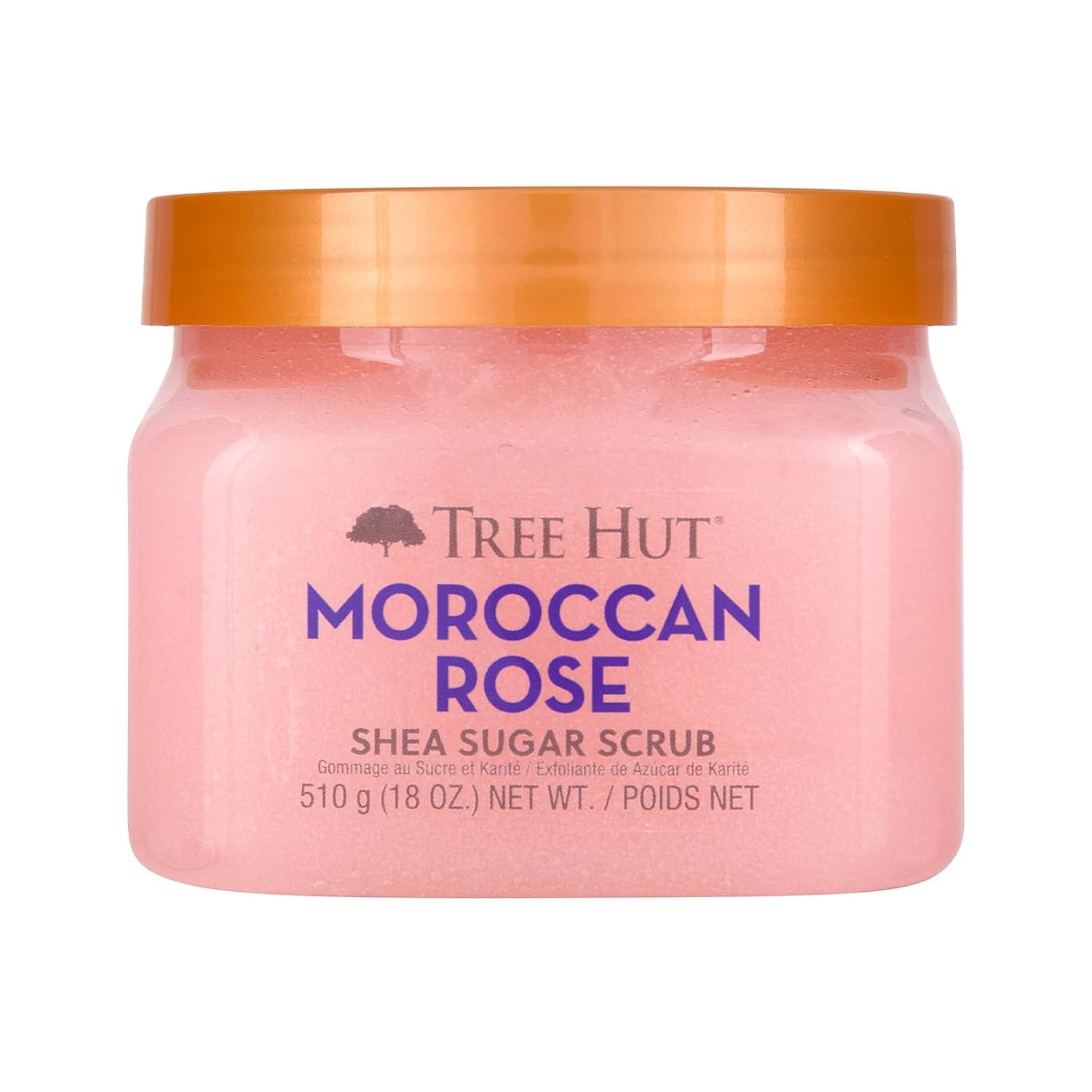 Tree Hut Exotic Bloom Shea Sugar Scrub | Exfoliating Body Scrub Removes Dead, Dry Skin for a Soft & Hydrated Feel | Nourishing Essential Body Care | 18 Fl Oz.