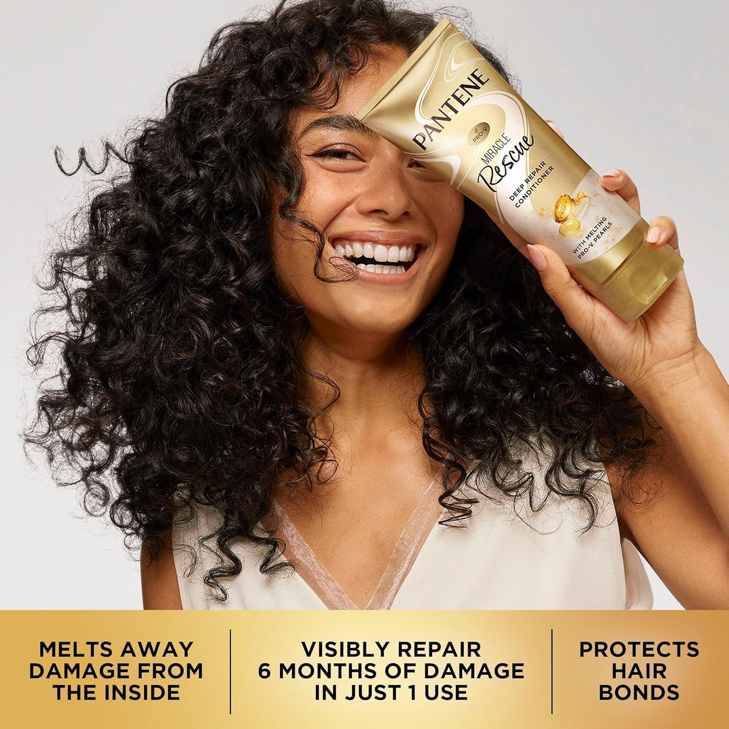 Pantene Miracle Rescue Deep Conditioner - Melting Pro-V Pearls for Dry, Damaged or Color-Treated Hair, Softens and Repairs, 8.0 Oz