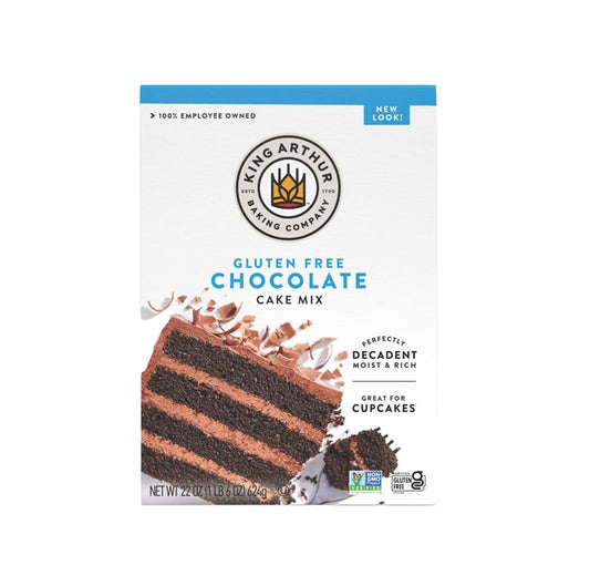 King Arthur Gluten Free Chocolate Cake Mix: Rich, Moist, and Delicious Dessert for Birthdays and Special Occasions - Non-Gmo, Kosher, Non-Dairy Baking Mix (22 Oz)