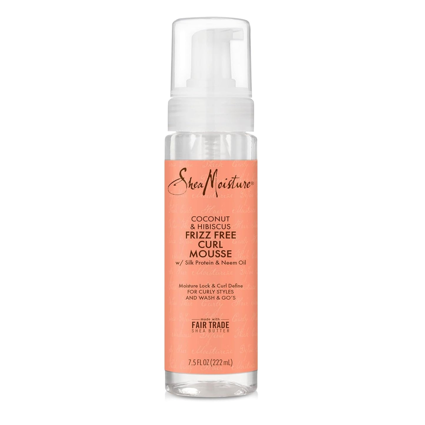 Sheamoisture Curl Mousse Coconut and Hibiscus for Frizz Control Styling Mousse with Shea Butter 7.5 Oz