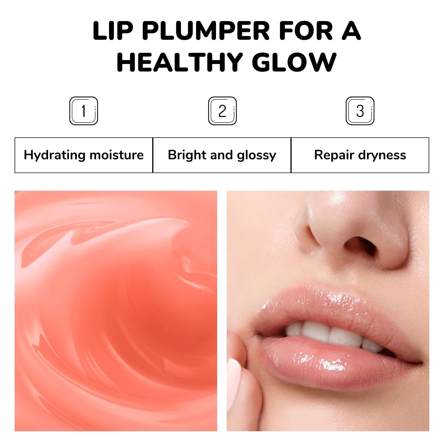 Benatu Lip Sleeping Mask & Sugar Exfoliator Scrub Set, Hydrating Overnight Plumper & Moisturizer Care Gift for Women with Silicone Applicators for Cracked & Dry Lips (Strawberry)