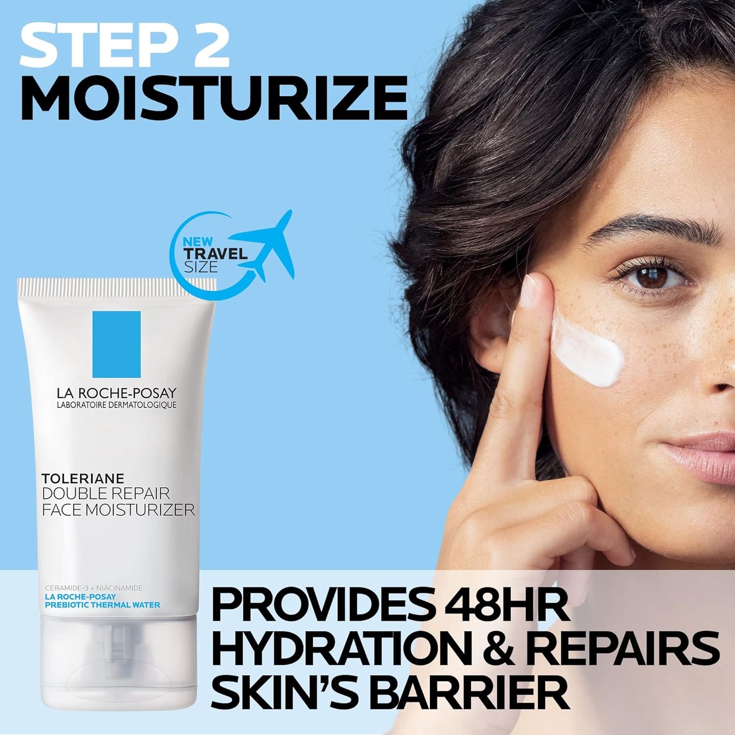 La Roche-Posay Toleriane Hydrating Gentle Face Cleanser | Hydrating Facial Cleanser with Niacinamide + Ceramides | Daily Face Wash for Dry Skin to Normal Skin | Sensitive Skin Tested | Fragrance Free