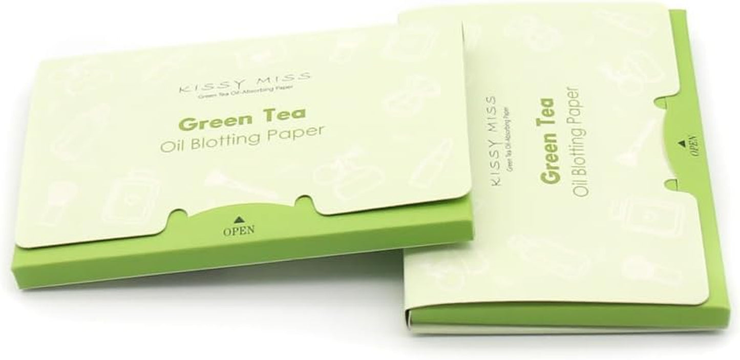 Green Tea Oil Blotting Sheets for Face,100 Counts in 1 Pack,Lift Away Excess Oil,Easy to Slip into Your Purse, Makeup Bag, or Even Your Pocket
