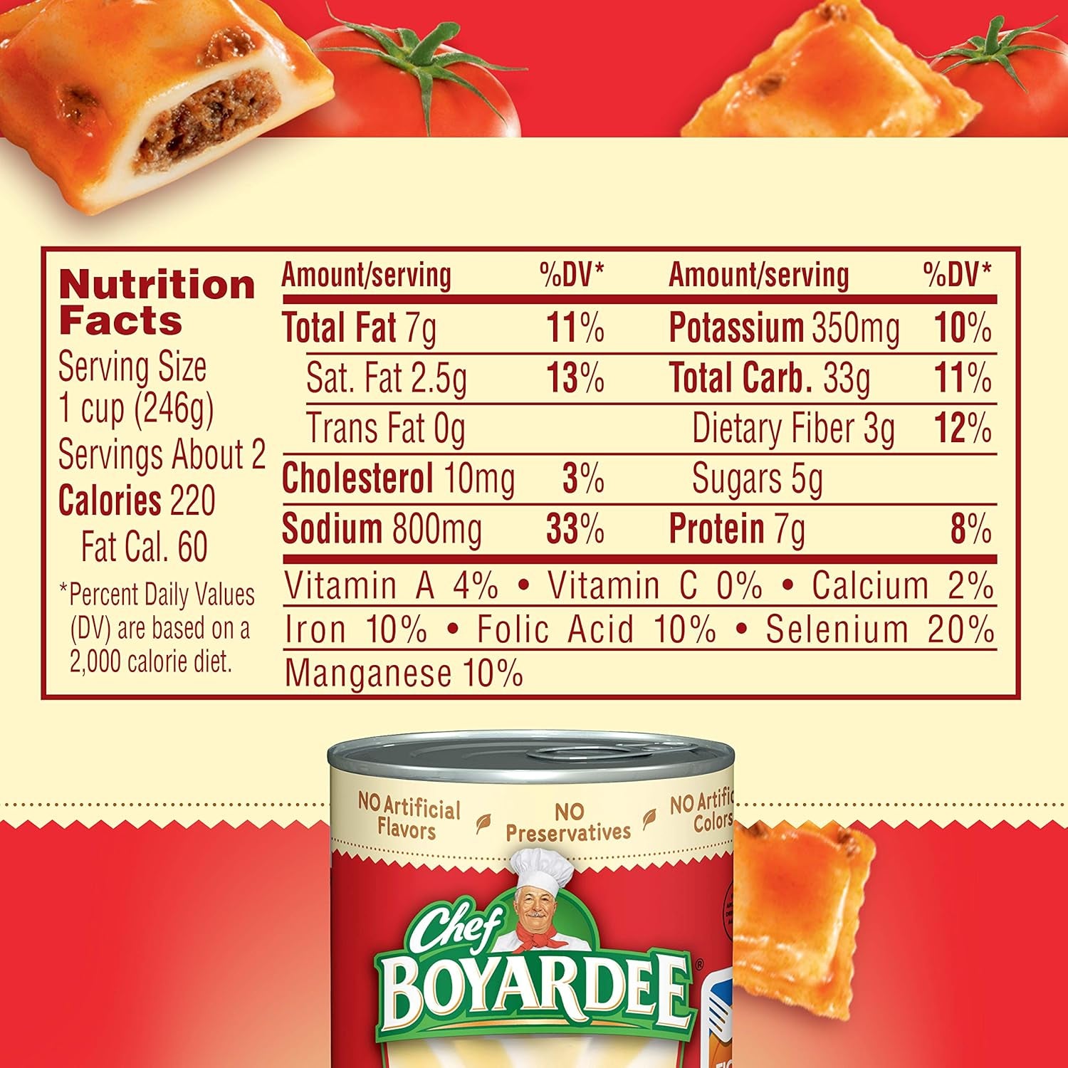 Chef Boyardee Beef Ravioli, 15 Oz