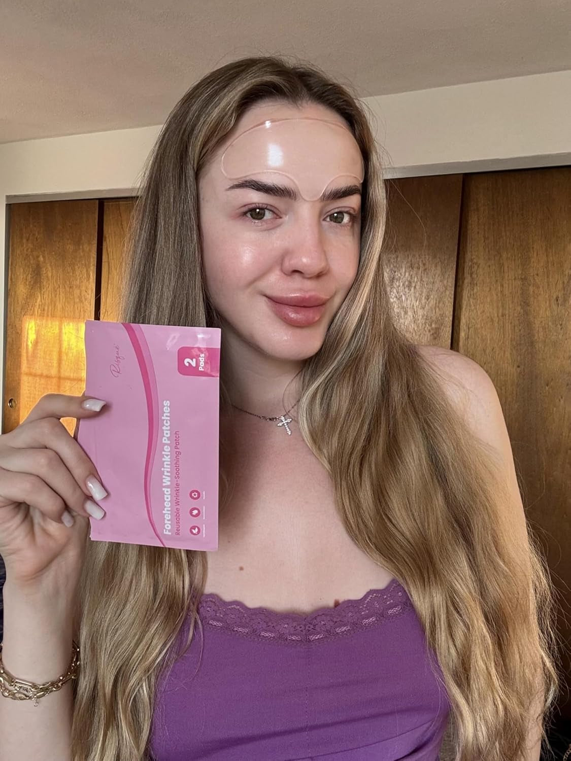 Forehead Wrinkle Patches - Reusable Silicone Patches for Smoothing Forehead Wrinkles & Fine Lines, Hypoallergenic, Overnight Results