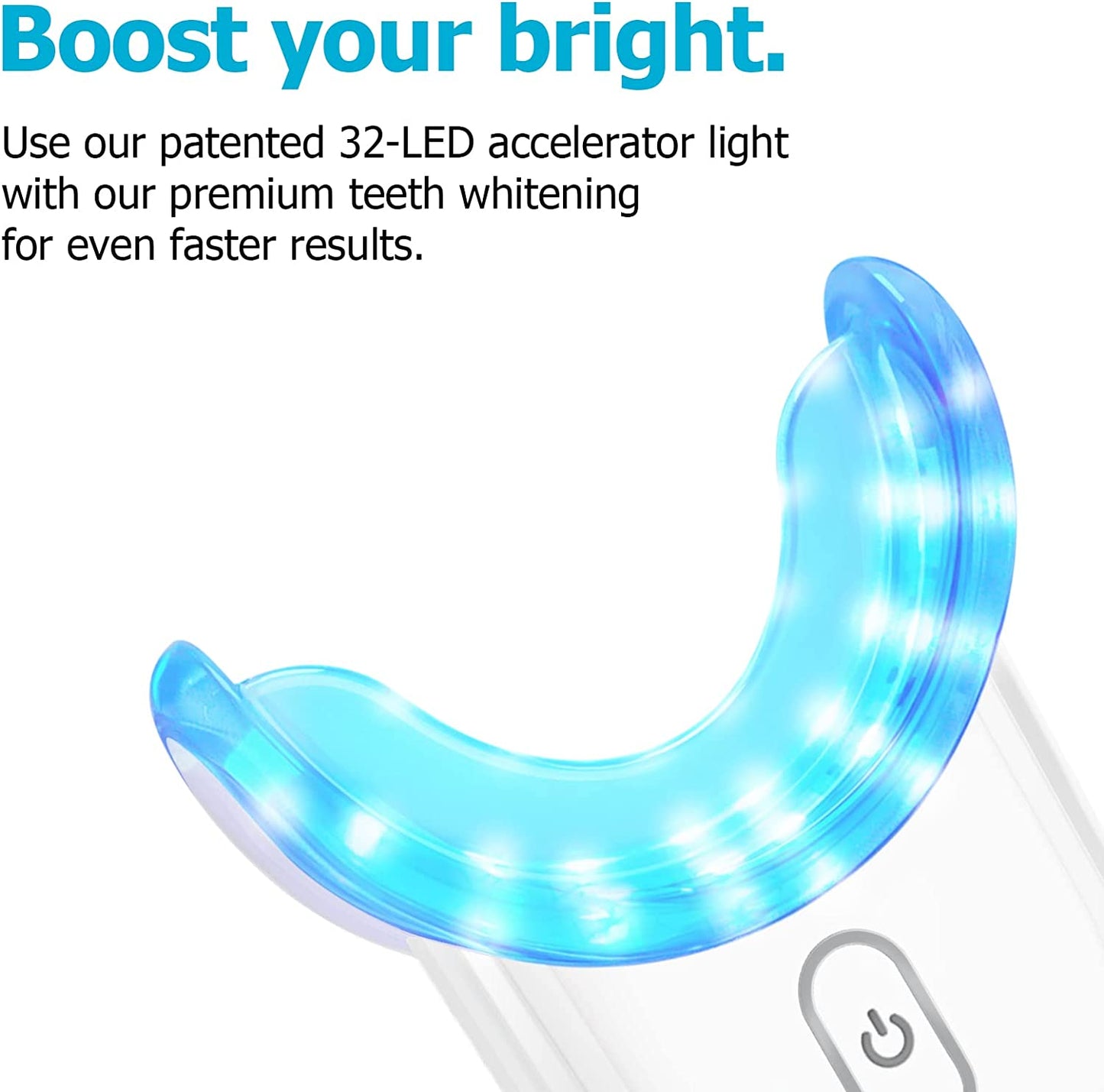 Teeth Whitening Kit Gel Pen Strips - Ollm Specially Formulated for Sensitive Teeth, Gum, Braces Care 32X LED Light Tooth Whitener, Professional Oral Beauty Products Dental Tools 2 Mouth Trays