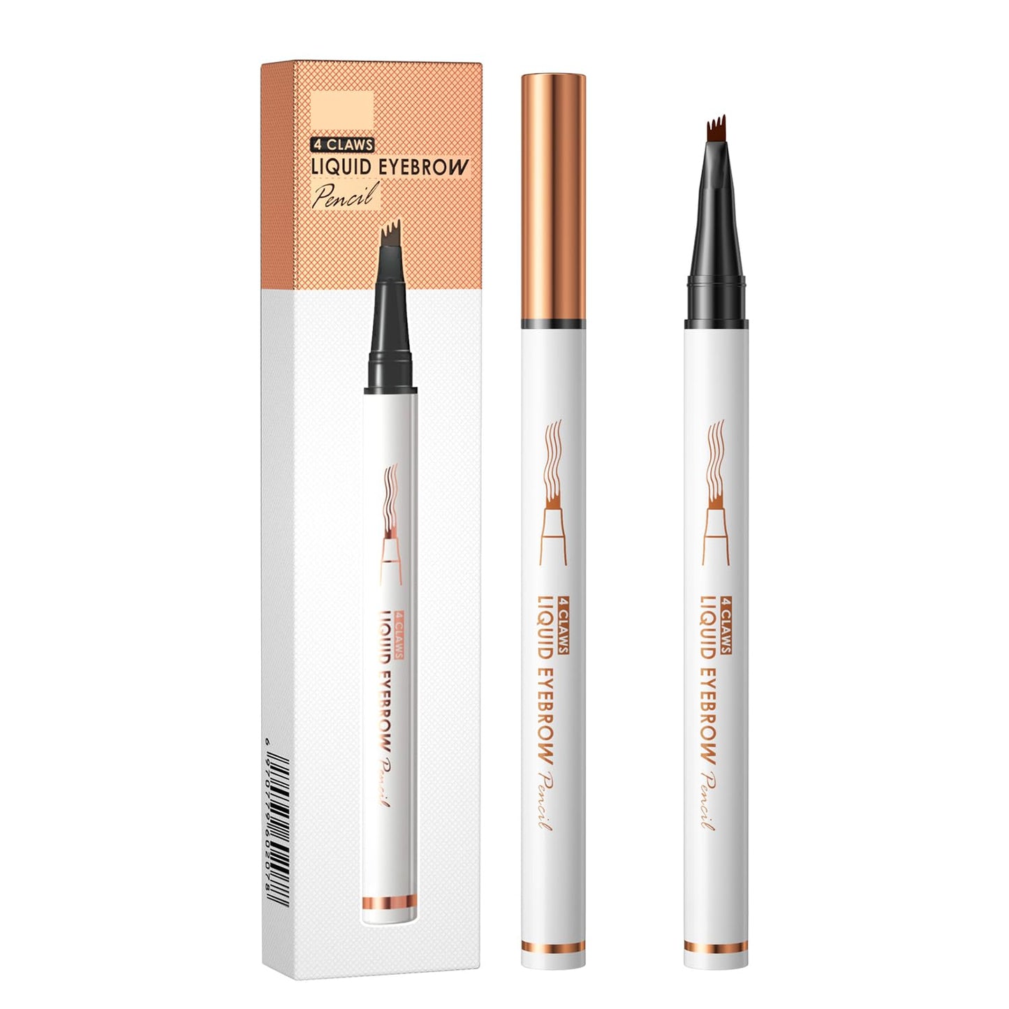 Eyebrow Pencil,3D Microblading Eyebrow Tattoo Pencil 4 Fork Tip,Eye Makeup Long-Lasting Waterproof & Smudge-Proof Natural Eyebrow Hair Eyebrow Pencil (2#Red-Brown)